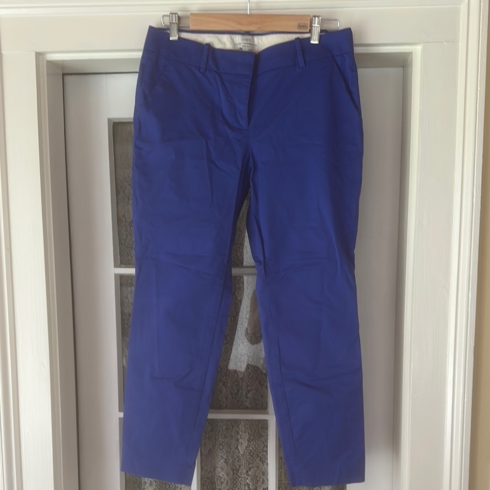 J Crew cobalt purple blue capri pants. Size 6